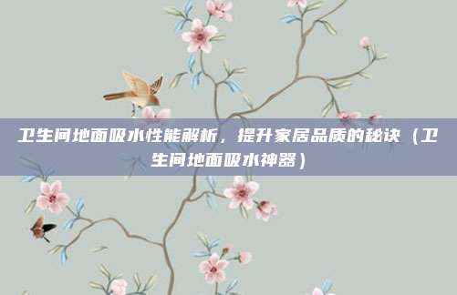 卫生间地面吸水性能解析,提升家居品质的秘诀(卫生间地面吸水神器)