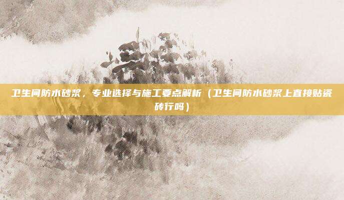 卫生间防水砂浆，专业选择与施工要点解析（卫生间防水砂浆上直接贴瓷砖行吗）