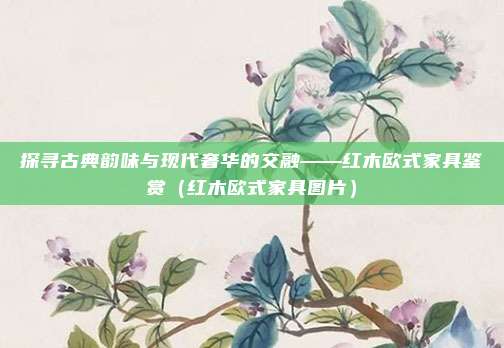 探寻古典韵味与现代奢华的交融——红木欧式家具鉴赏(红木欧式家具图片)