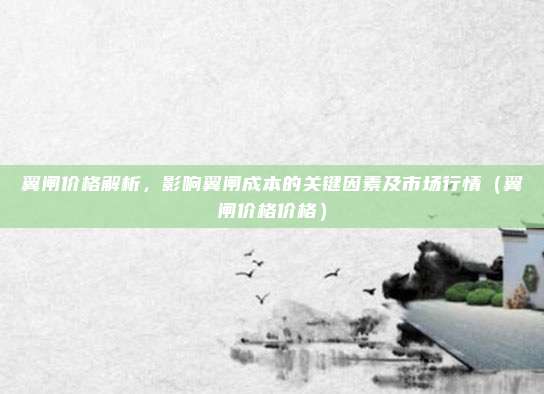 翼闸价格解析,影响翼闸成本的关键因素及市场行情(翼闸价格价格)