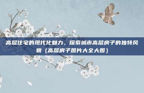 高层住宅的现代化魅力,探索城市高层房子的独特风貌(高层房子图片大全大图)