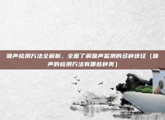 噪声检测方法全解析，全面了解噪声监测的多种途径（噪声的检测方法有哪些种类）
