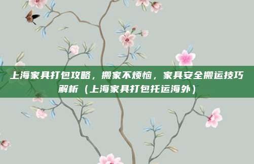 上海家具打包攻略,搬家不烦恼,家具安全搬运技巧解析(上海家具打包托运海外)