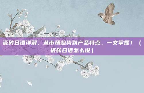 瓷砖日语详解,从市场趋势到产品特点,一文掌握!(瓷砖日语怎么说)