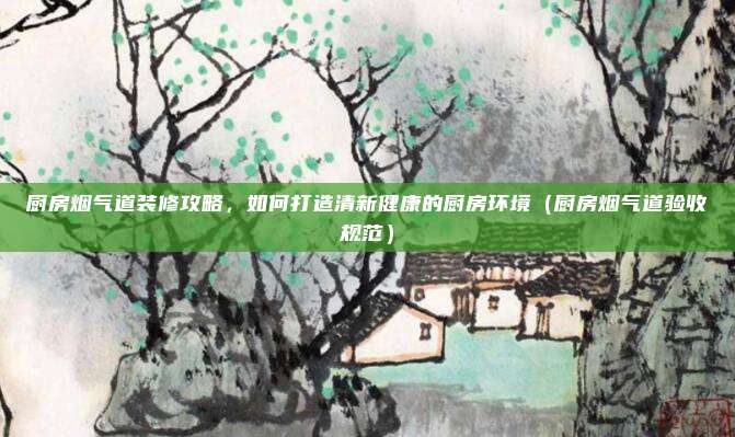 厨房烟气道装修攻略,如何打造清新健康的厨房环境(厨房烟气道验收规范)