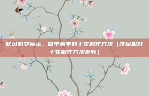 吹风机变魔术，简单易学的干花制作方法（吹风机做干花制作方法视频）