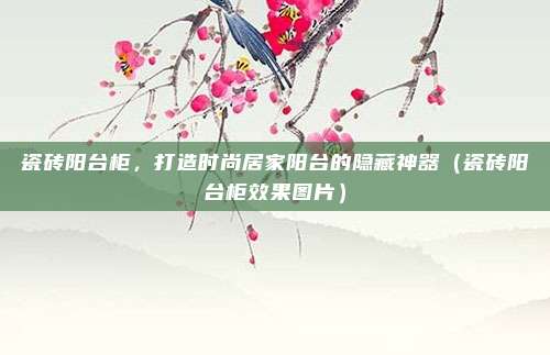 瓷砖阳台柜,打造时尚居家阳台的隐藏神器(瓷砖阳台柜效果图片)