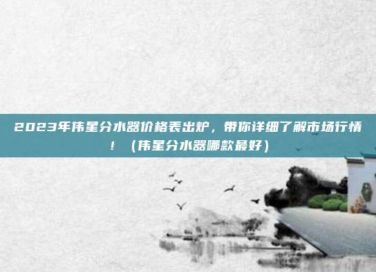 2023年伟星分水器价格表出炉，带你详细了解市场行情！（伟星分水器哪款最好）