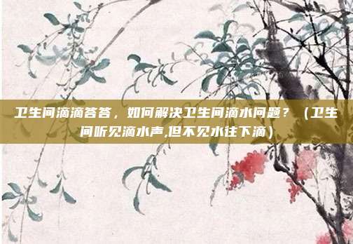 卫生间滴滴答答,如何解决卫生间滴水问题?(卫生间听见滴水声,但不见水往下滴)
