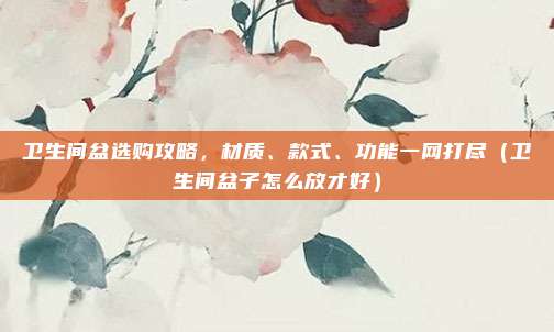 卫生间盆选购攻略,材质、款式、功能一网打尽(卫生间盆子怎么放才好)