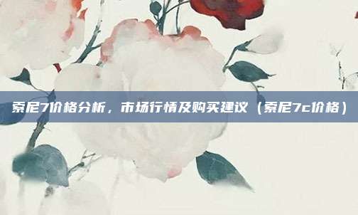 索尼7价格分析，市场行情及购买建议（索尼7c价格）
