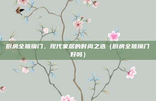 厨房全玻璃门，现代家居的时尚之选（厨房全玻璃门好吗）