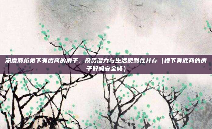 深度解析楼下有底商的房子,投资潜力与生活便利性并存(楼下有底商的房子好吗安全吗)