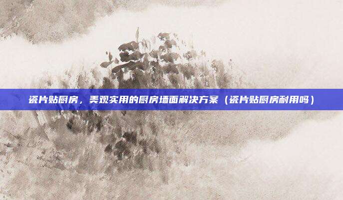 瓷片贴厨房,美观实用的厨房墙面解决方案(瓷片贴厨房耐用吗)