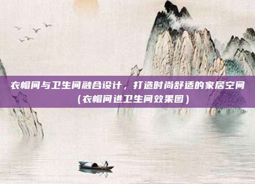 衣帽间与卫生间融合设计,打造时尚舒适的家居空间(衣帽间进卫生间效果图)