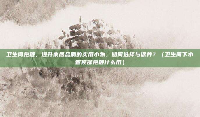 卫生间抱箍，提升家居品质的实用小物，如何选择与保养？（卫生间下水管顶部抱箍什么用）
