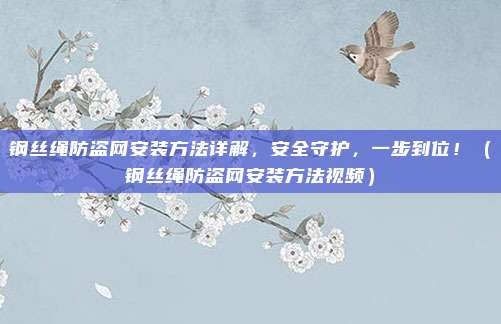 钢丝绳防盗网安装方法详解，安全守护，一步到位！（钢丝绳防盗网安装方法视频）
