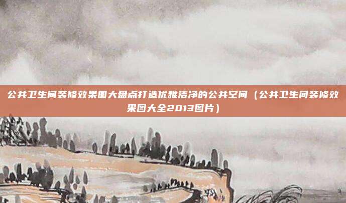 公共卫生间装修效果图大盘点打造优雅洁净的公共空间(公共卫生间装修效果图大全2013图片)