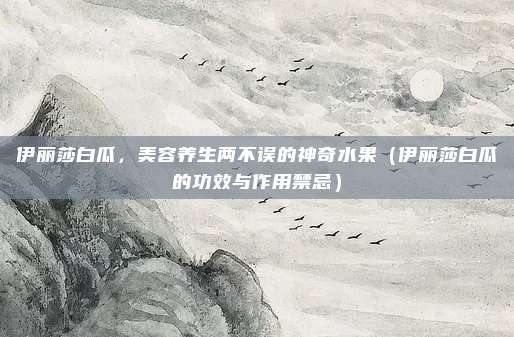 伊丽莎白瓜,美容养生两不误的神奇水果(伊丽莎白瓜的功效与作用禁忌)