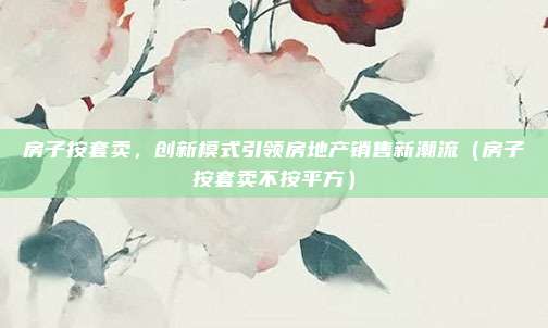 房子按套卖，创新模式引领房地产销售新潮流（房子按套卖不按平方）
