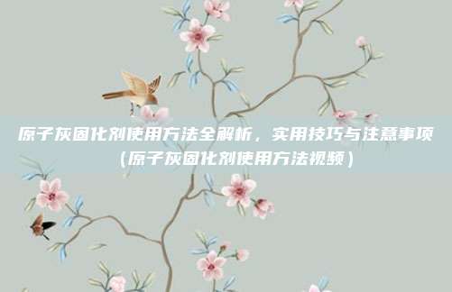 原子灰固化剂使用方法全解析,实用技巧与注意事项(原子灰固化剂使用方法视频)