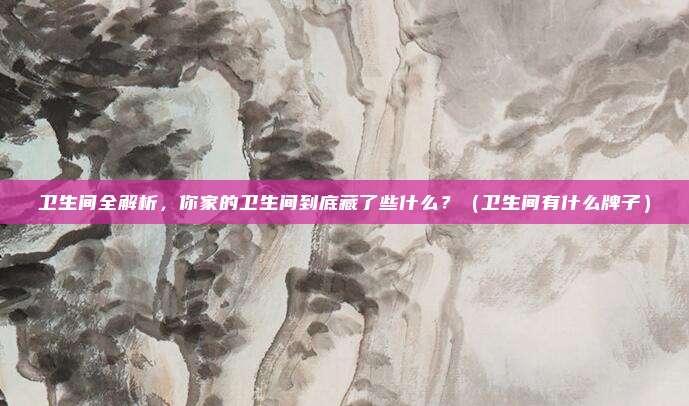 卫生间全解析，你家的卫生间到底藏了些什么？（卫生间有什么牌子）