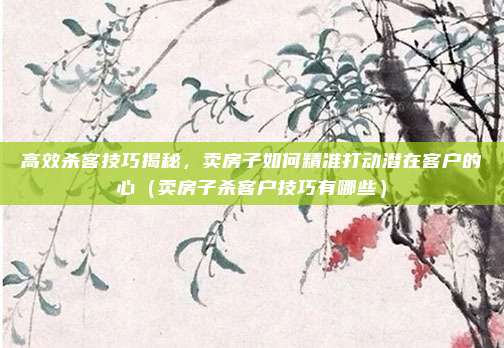 高效杀客技巧揭秘，卖房子如何精准打动潜在客户的心（卖房子杀客户技巧有哪些）