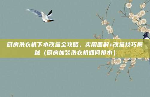 厨房洗衣机下水改造全攻略，实用图解+改造技巧揭秘（厨房加装洗衣机如何排水）