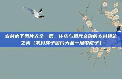农村房子图片大全一层，传统与现代交融的乡村建筑之美（农村房子图片大全一层带院子）