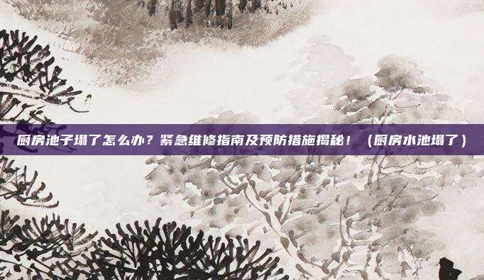 厨房池子塌了怎么办？紧急维修指南及预防措施揭秘！（厨房水池塌了）
