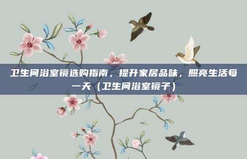 卫生间浴室镜选购指南，提升家居品味，照亮生活每一天（卫生间浴室镜子）