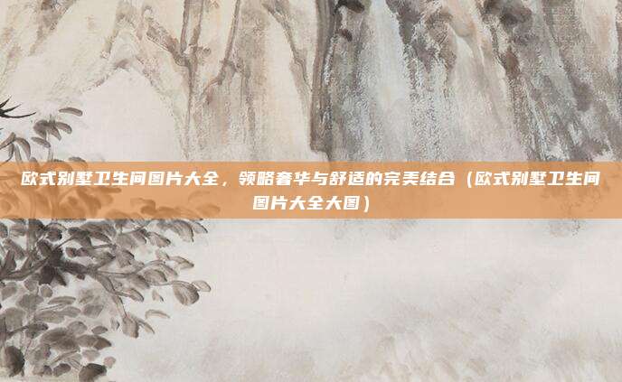 欧式别墅卫生间图片大全,领略奢华与舒适的完美结合(欧式别墅卫生间图片大全大图)