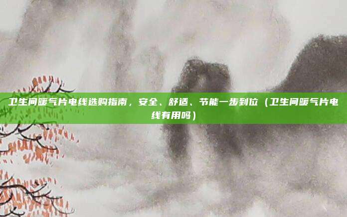 卫生间暖气片电线选购指南，安全、舒适、节能一步到位（卫生间暖气片电线有用吗）
