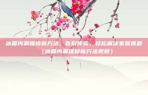 冰箱内漏维修新方法，告别传统，轻松解决家居难题（冰箱内漏维修新方法视频）