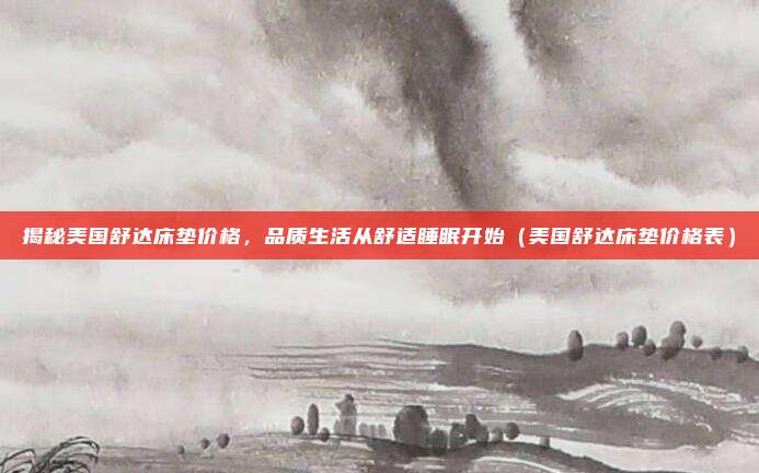 揭秘美国舒达床垫价格，品质生活从舒适睡眠开始（美国舒达床垫价格表）