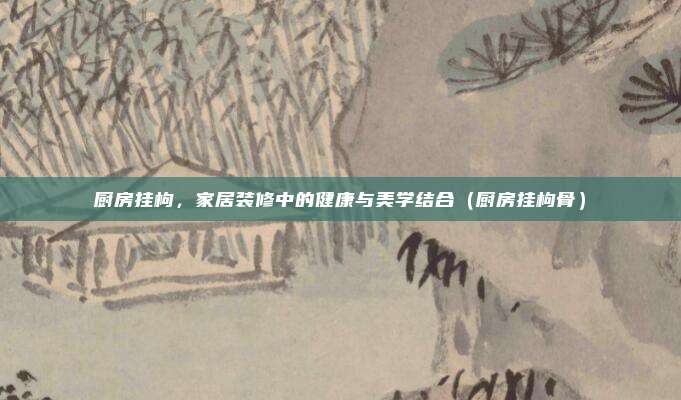 厨房挂枸,家居装修中的健康与美学结合(厨房挂枸骨)