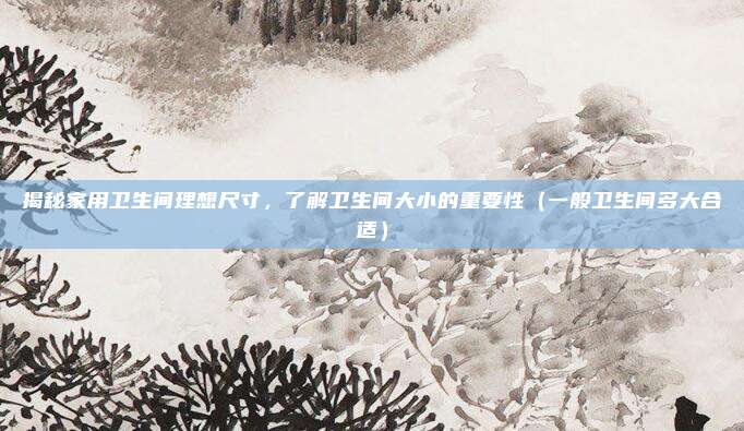 揭秘家用卫生间理想尺寸，了解卫生间大小的重要性（一般卫生间多大合适）