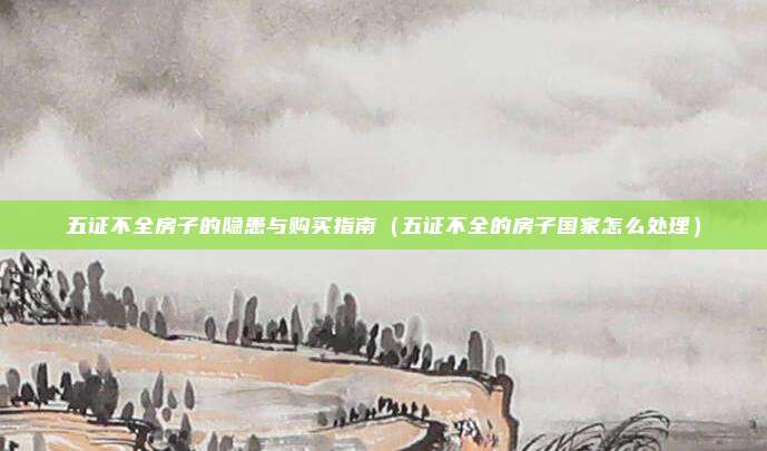 五证不全房子的隐患与购买指南（五证不全的房子国家怎么处理）
