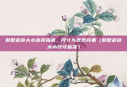 别墅瓷砖大小选择指南，尺寸与美观并重（别墅瓷砖大小尺寸标准）