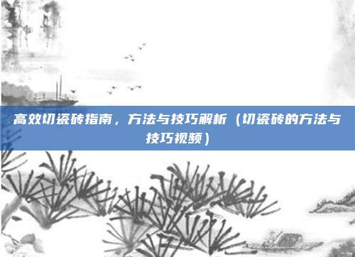 高效切瓷砖指南，方法与技巧解析（切瓷砖的方法与技巧视频）