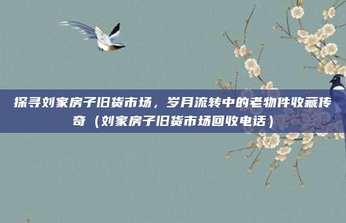探寻刘家房子旧货市场，岁月流转中的老物件收藏传奇（刘家房子旧货市场回收电话）