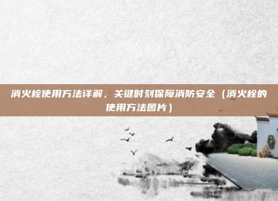 消火栓使用方法详解，关键时刻保障消防安全（消火栓的使用方法图片）