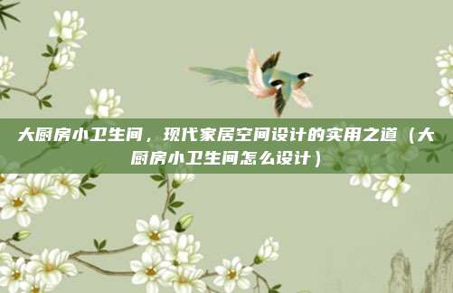 大厨房小卫生间,现代家居空间设计的实用之道(大厨房小卫生间怎么设计)