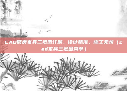 CAD厨房家具三视图详解,设计精准,施工无忧(cad家具三视图简单)