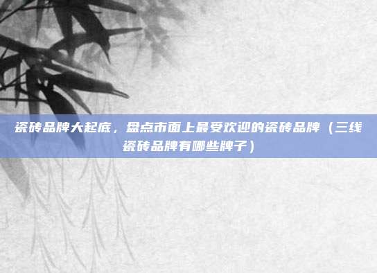 瓷砖品牌大起底，盘点市面上最受欢迎的瓷砖品牌（三线瓷砖品牌有哪些牌子）