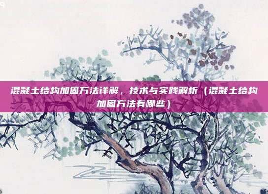 混凝土结构加固方法详解，技术与实践解析（混凝土结构加固方法有哪些）