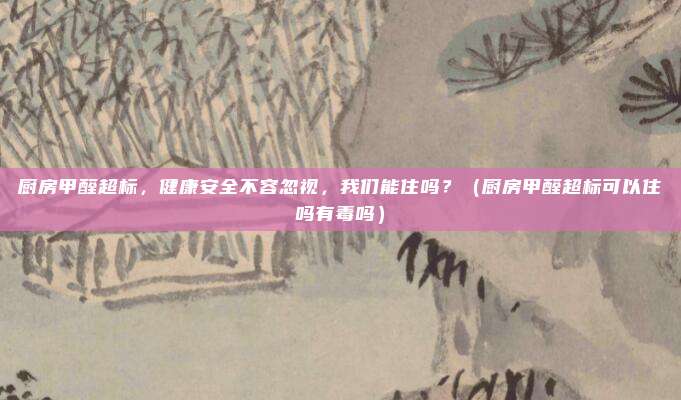 厨房甲醛超标，健康安全不容忽视，我们能住吗？（厨房甲醛超标可以住吗有毒吗）