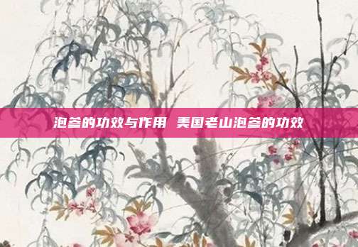 泡参的功效与作用 美国老山泡参的功效