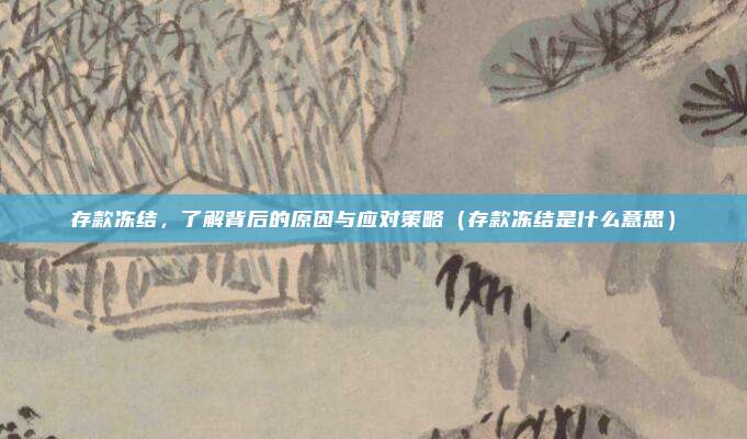 存款冻结，了解背后的原因与应对策略（存款冻结是什么意思）