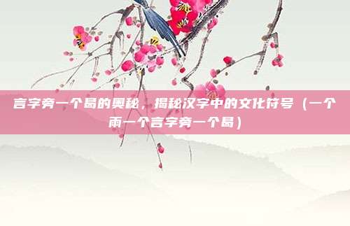 言字旁一个曷的奥秘，揭秘汉字中的文化符号（一个雨一个言字旁一个曷）